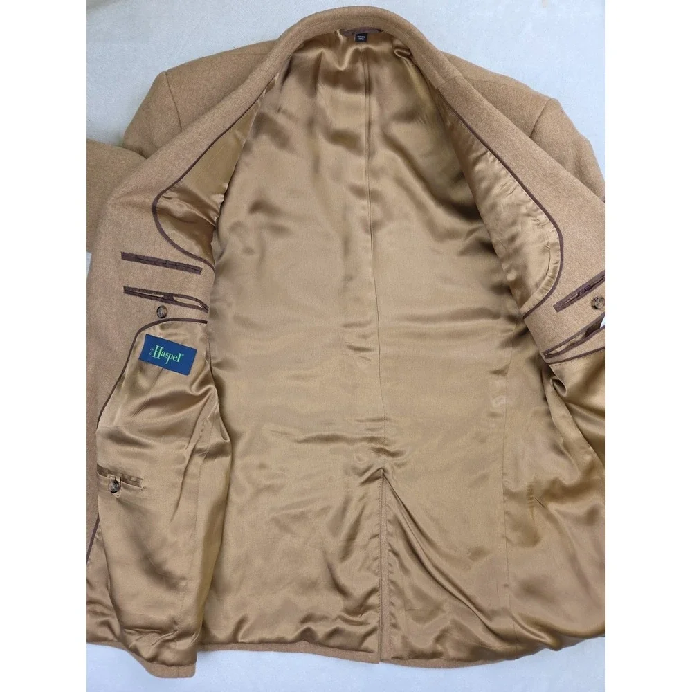 Haspel 100% CAMEL HAIR Tan Sport Coat Blazer Jacket COTTER Men's 42L‎